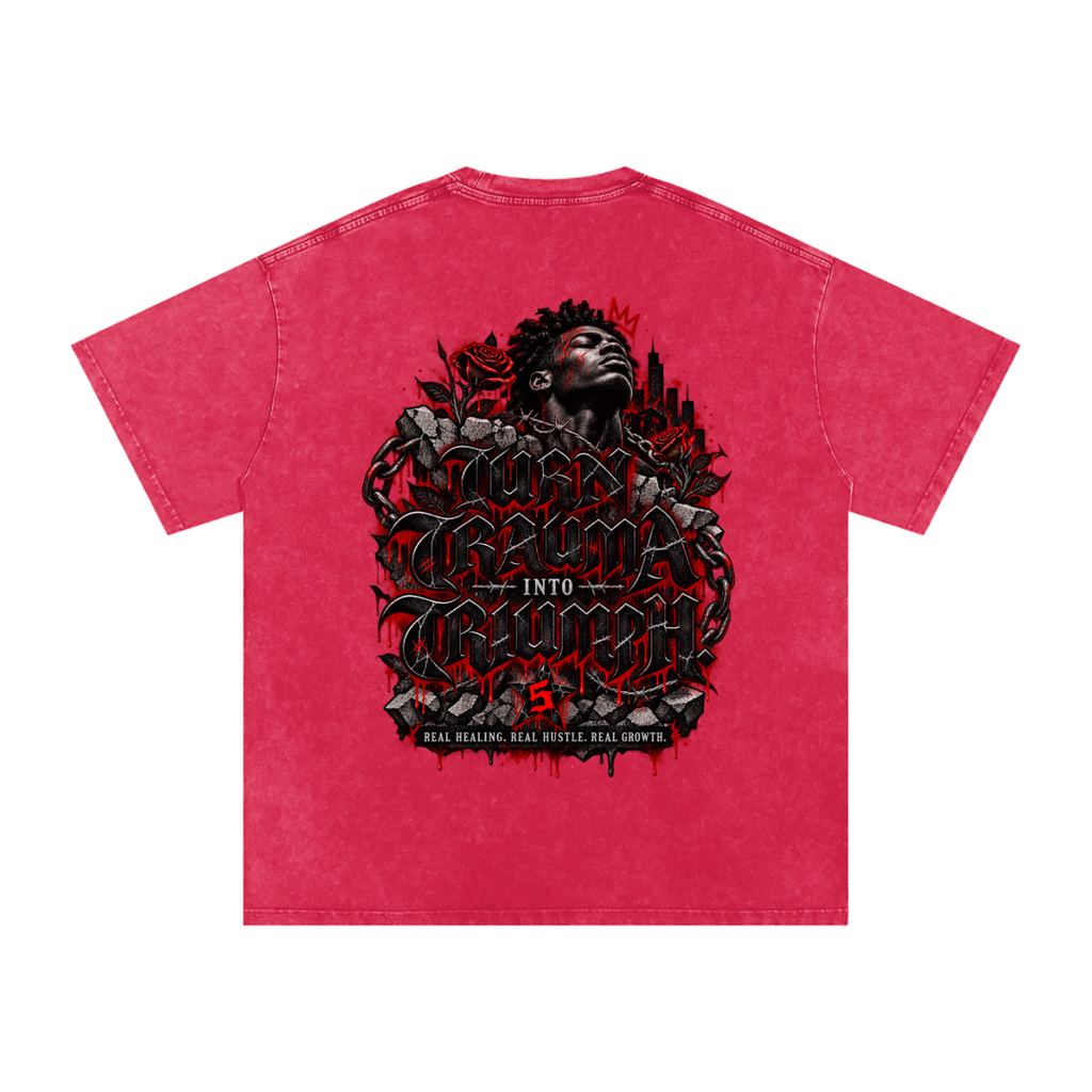 Snow Washed Oversized Cotton T-Shirt