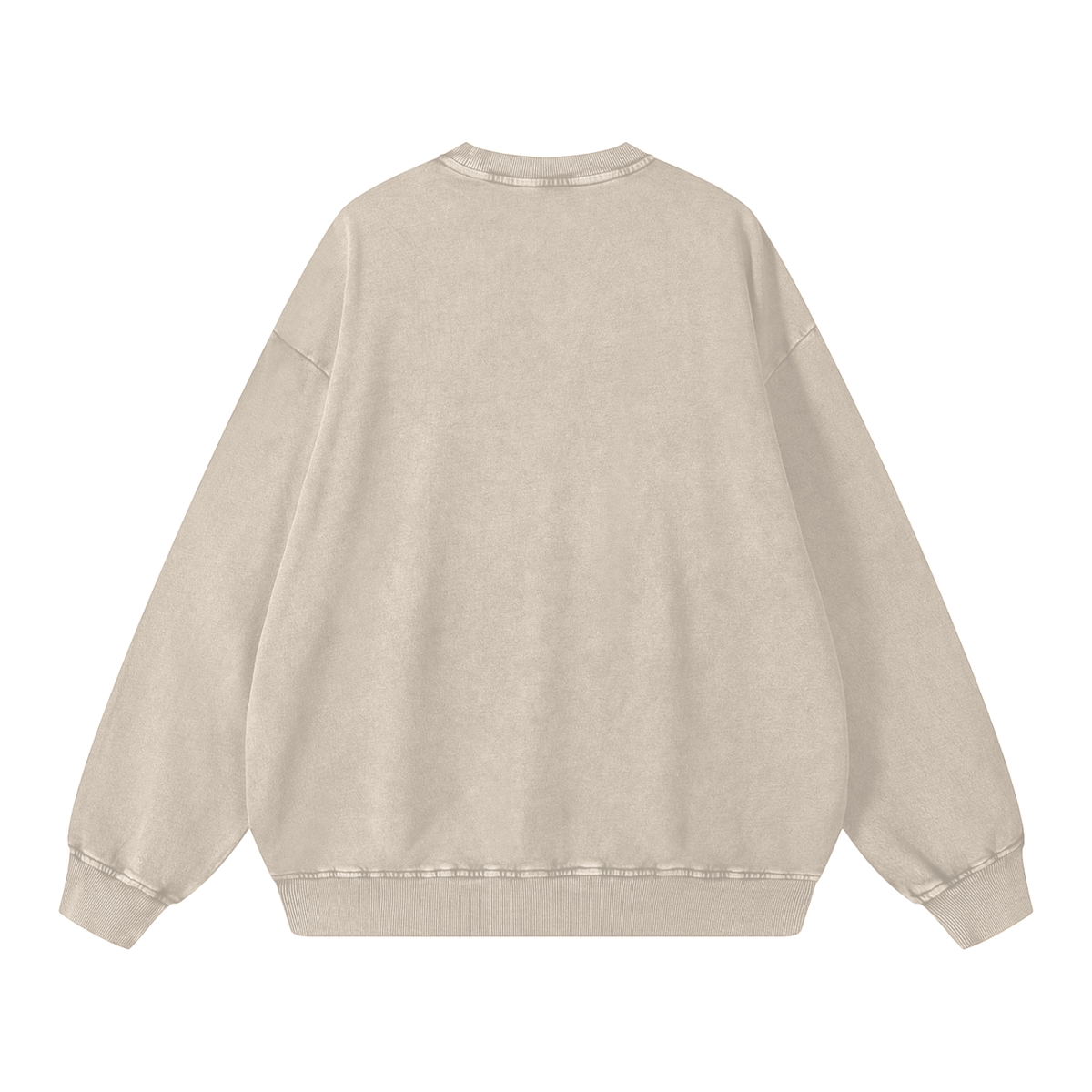 Hustle Hard To Make It Happen Acid Wash Oversize Sweatshirt - 360 GSM