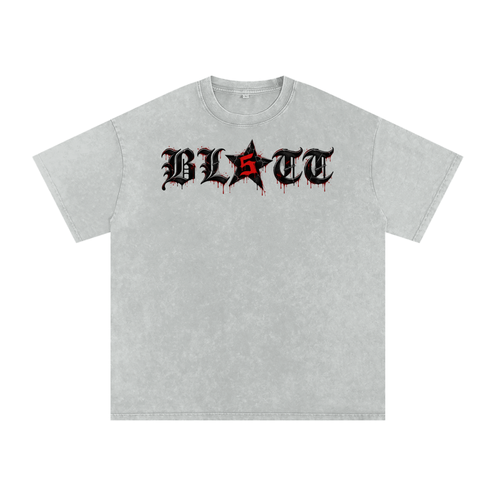 Snow Washed Oversized Cotton T-Shirt