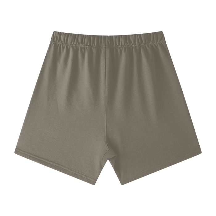 NO FAKE SMILE GIVEN Streetwear Unisex Heavyweight Earth Tone Loose Fit FOG 100% Cotton Shorts