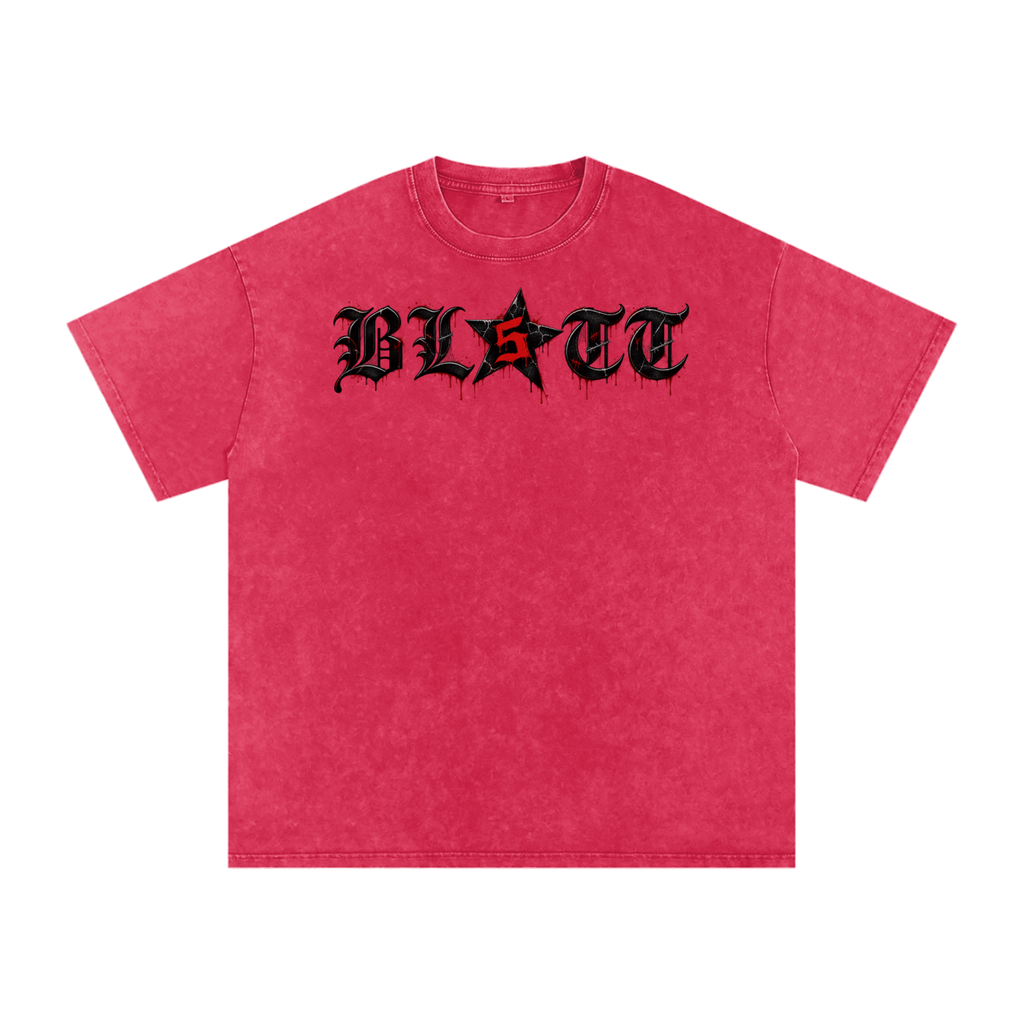 Snow Washed Oversized Cotton T-Shirt