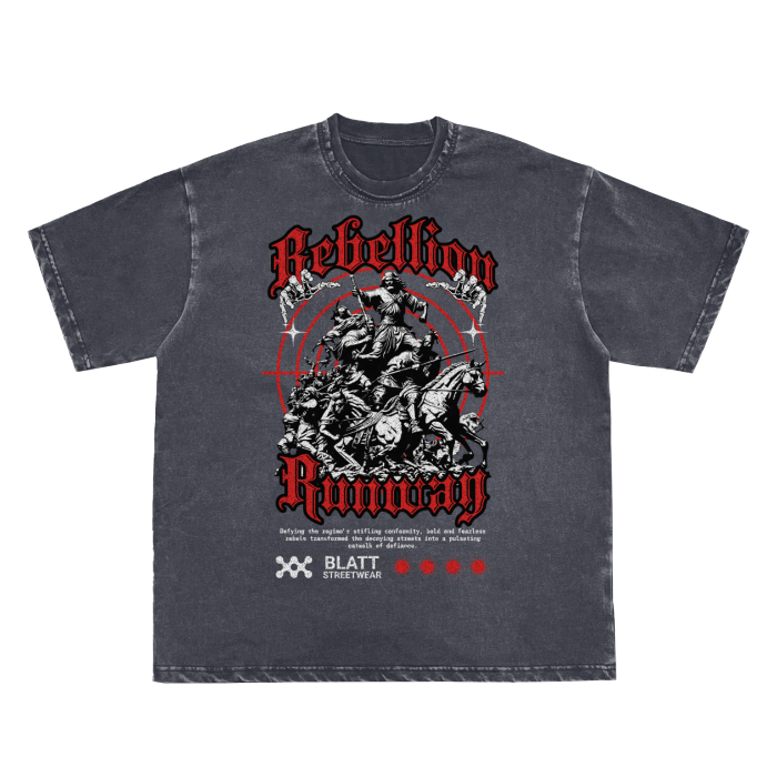 Rebellion Runway Frayed Vintage Washed Tee