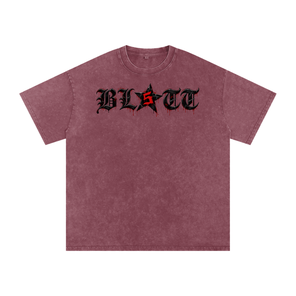 Snow Washed Oversized Cotton T-Shirt