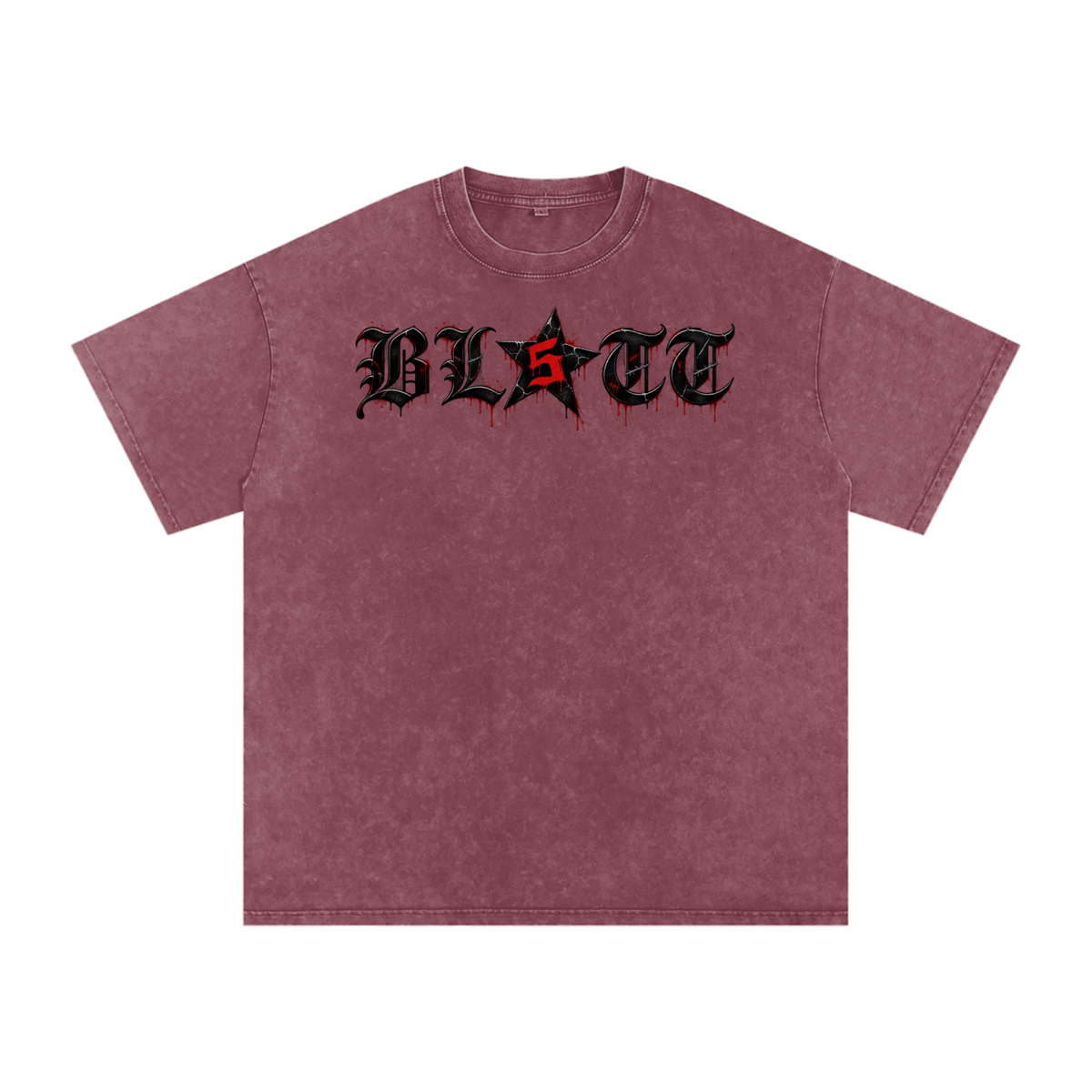 Snow Washed Oversized Cotton T-Shirt