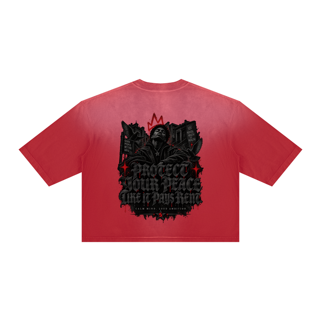 Unisex Vintage Wash Sunfade Boxy T-Shirt