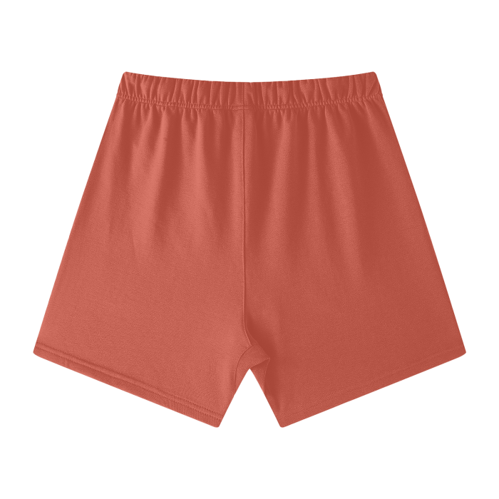 NO FAKE SMILE GIVEN Streetwear Unisex Heavyweight Earth Tone Loose Fit FOG 100% Cotton Shorts