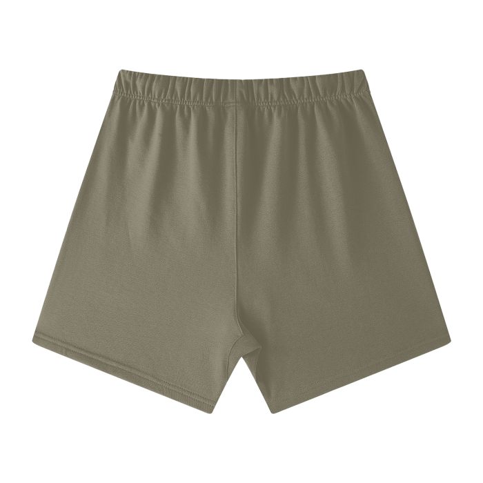 NO FAKE SMILE GIVEN Streetwear Unisex Heavyweight Earth Tone Loose Fit FOG 100% Cotton Shorts